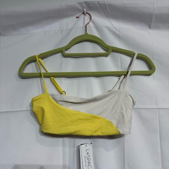 L*Space Yellow Ari Color Block Ari Top Sz M NWT - Picture 2 of 13
